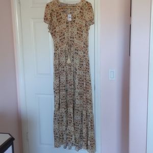 American Eagle Earth Tone Floral Maxi Dress